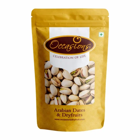 Salted Pista Premium with shell, Irani No 2 pistachios by Occasions Dry Fruit