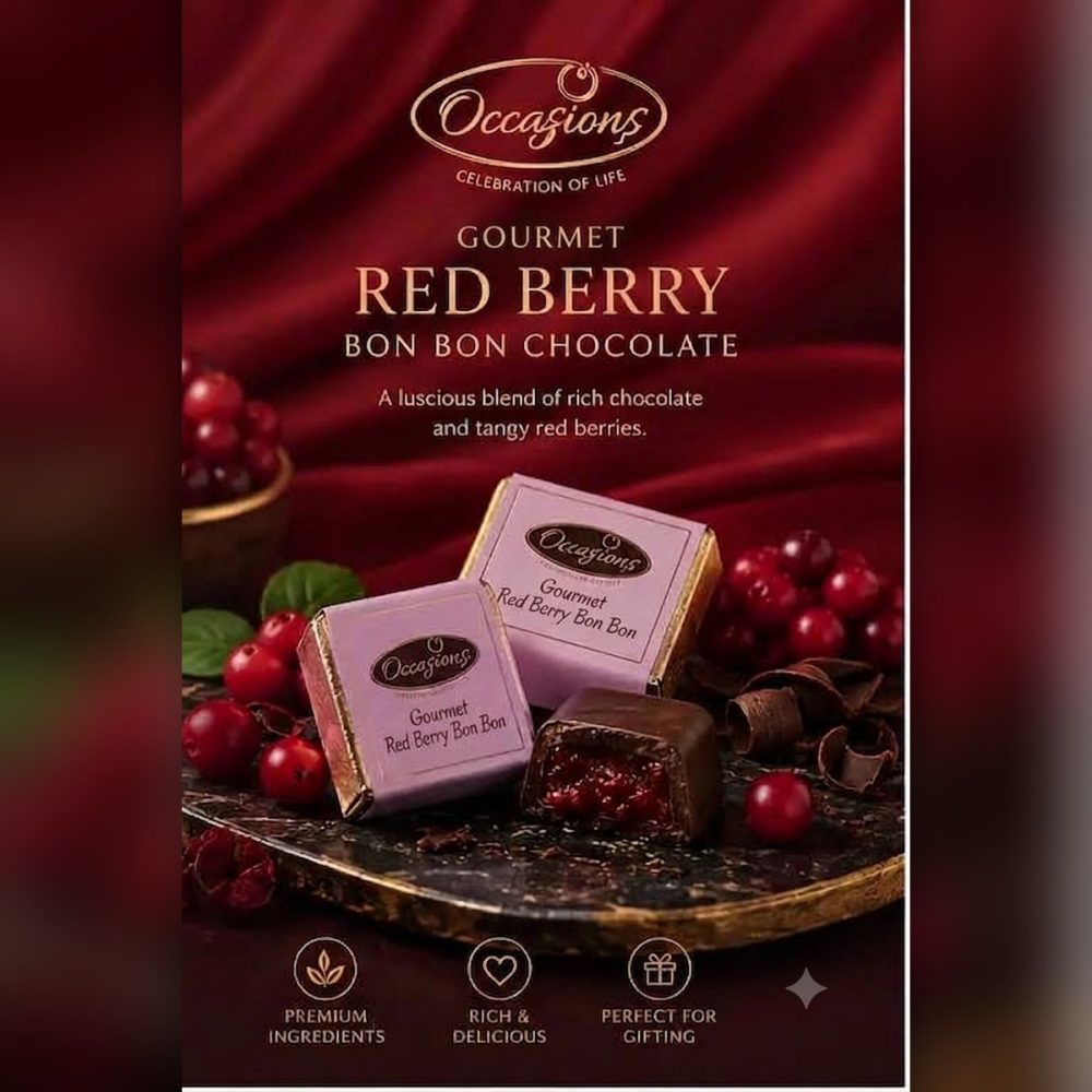 red berry bon bon chocolate
