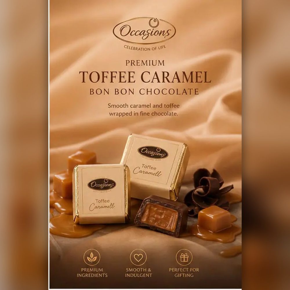 toffee caramel bon bon chocolate