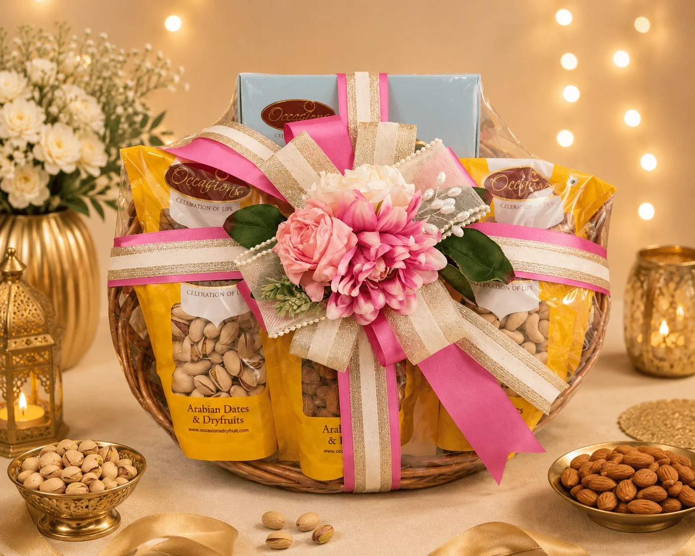dates and dry fruits gift basket