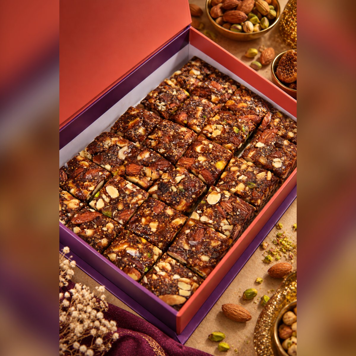 Figs Dryfruit Barfi (No Added Sugar) - Occasions gift box