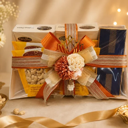 Diwali gift basket with dates, dry fruits and chocolates - Occasions Medium Basket
