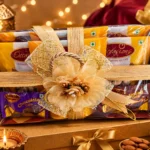 Dry fruit hamper basket with nuts, Kalmi dates and stuffed dates - Occasions small Diwali gift