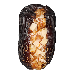 Almond Caramel Stuffed Dates