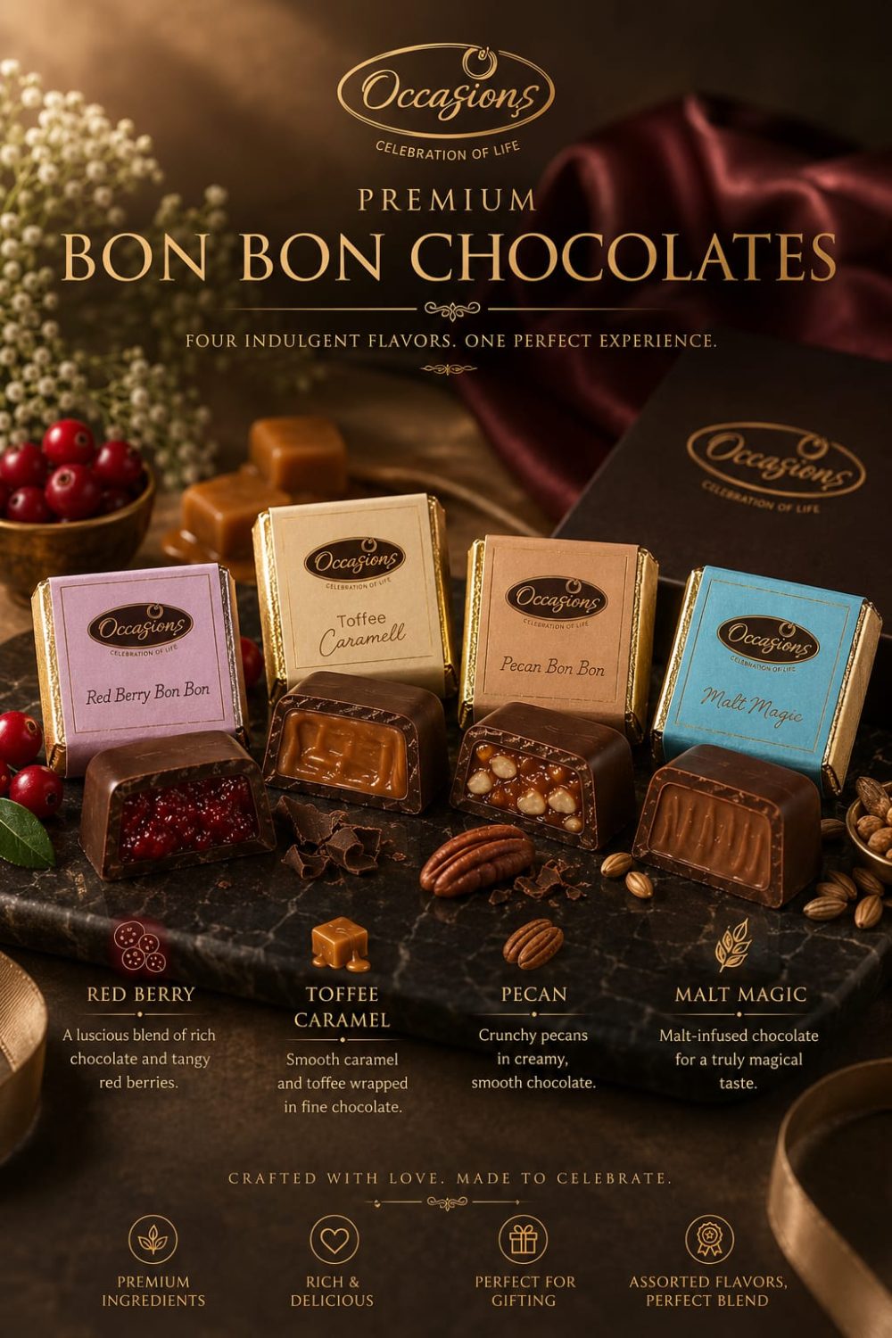 Premium Assorted Bon Bon Chocolate – The Occasions Collection